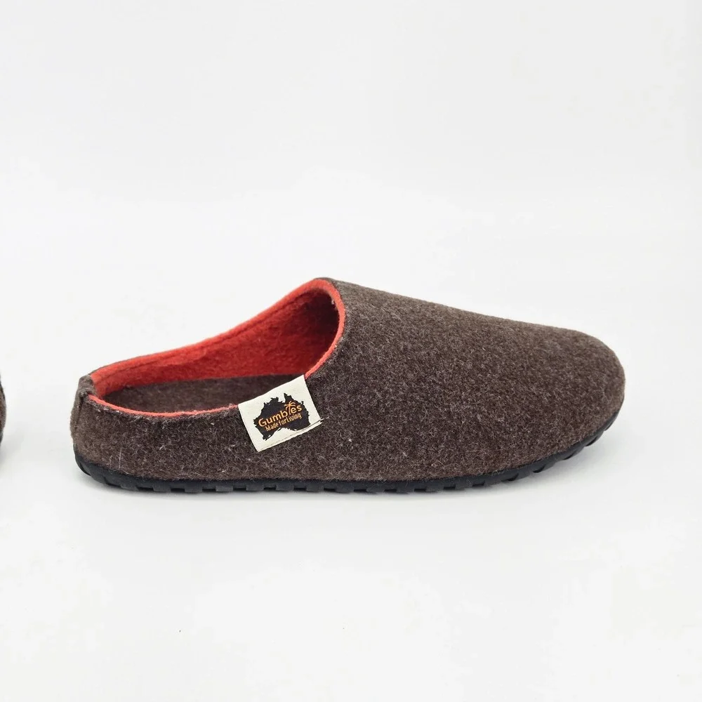 Gumbies Outback Felt Mule Slipper Shoe Gorpcore Cabin Mens 9 Womens 10 Comfort
